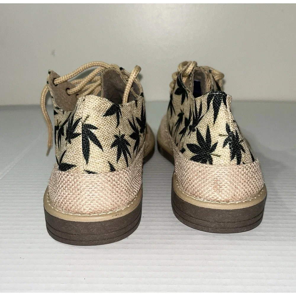 NWOB Weed Lace Up Dress Shoes Men's‎ 11.5 Jute Green Handmade 420 Vacation Humor